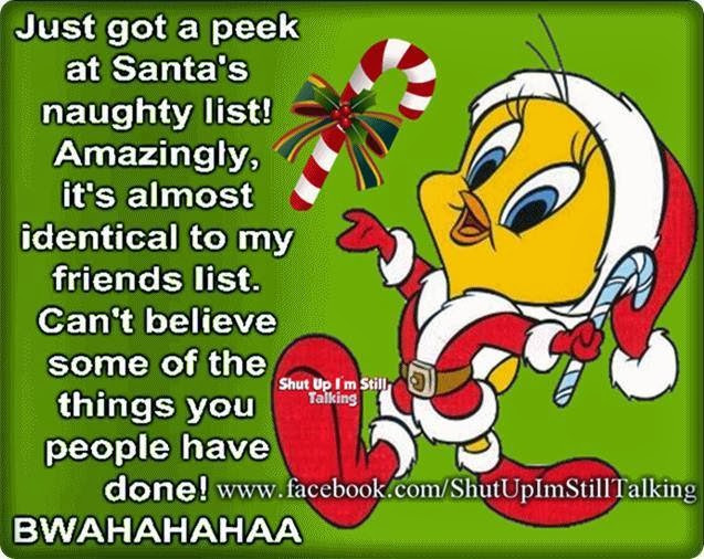 Naughty Christmas Quotes
 Santa Naughty List Quotations with