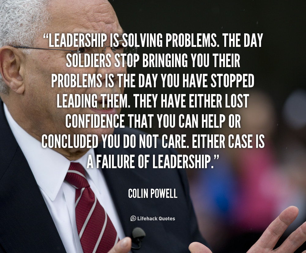 Navy Leadership Quotes
 Colin Powell Military Leadership Quotes QuotesGram