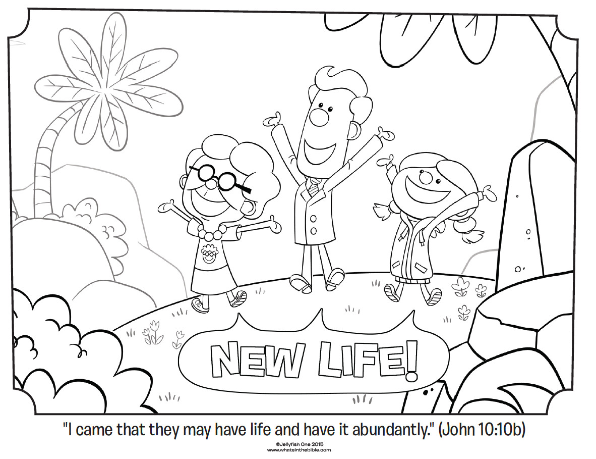 New Coloring Book
 New Life John 10 10b Coloring Page Whats in the Bible