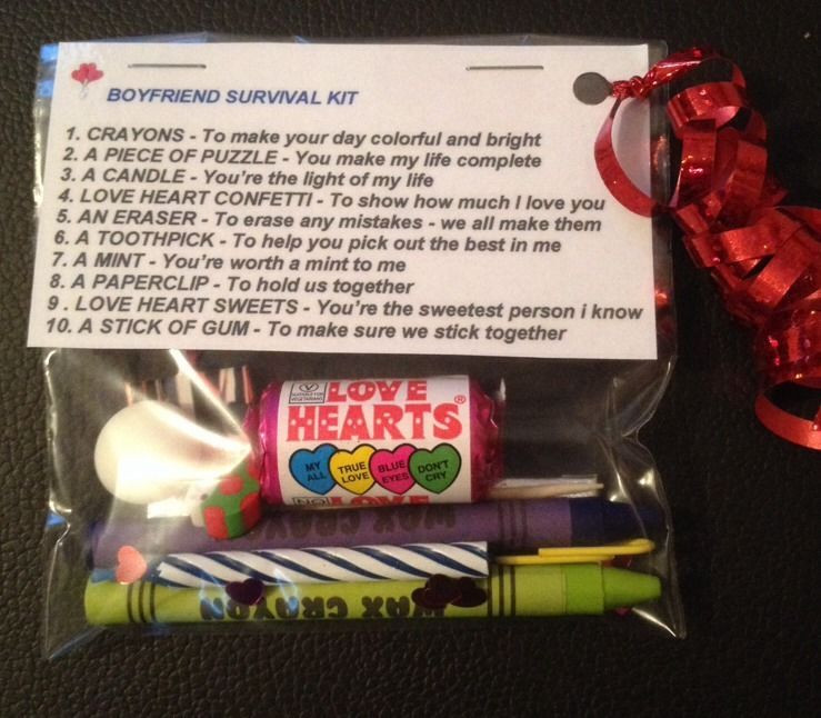 New Relationship Birthday Gift Ideas For Him
 Boyfriend Survival Kit Valentines Gift For Him