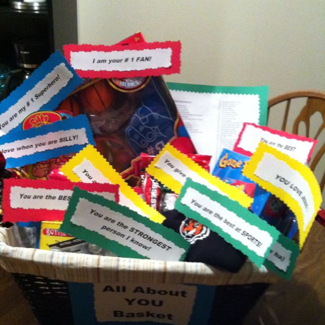 New Relationship Birthday Gift Ideas For Him
 All about You Basket I made for my husband on our