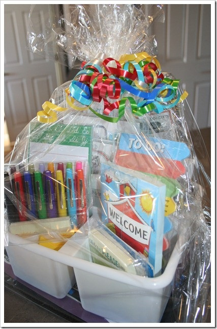 New Teacher Gift Basket Ideas
 teacher t basket idea Gift Baskets