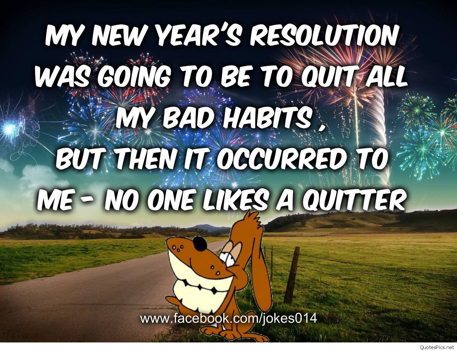 New Year Quotes Funny
 Funny happy new year resolutions images & sayings cards 2017