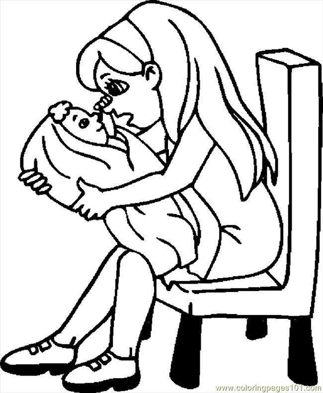 Newborn Baby Girl Coloring Pages
 Baby Girl Coloring Pages AZ Coloring Pages