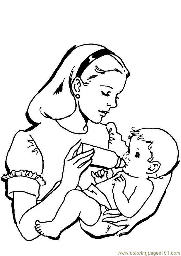 Newborn Baby Girl Coloring Pages
 Baby Girl Coloring Pages To Print Coloring Home