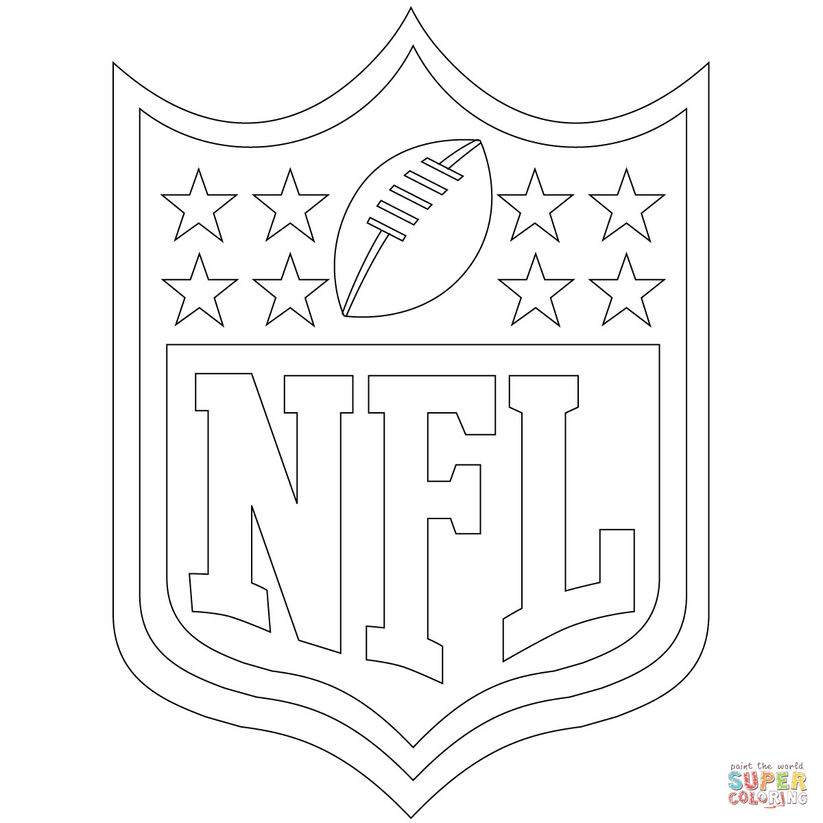 Nfl Coloring Pages Printable
 NFL Logo coloring page