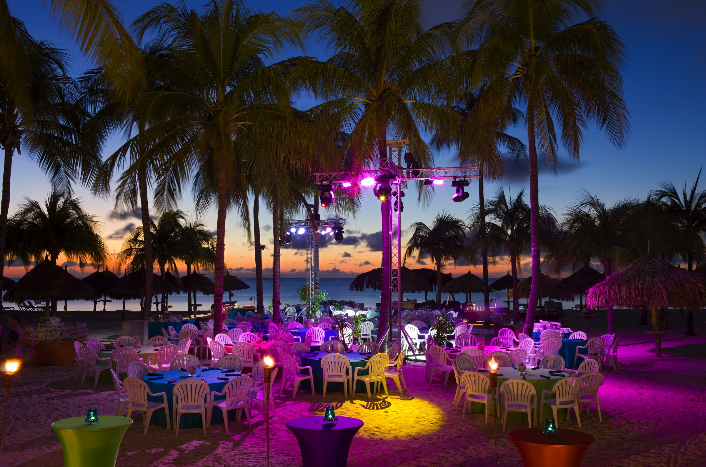 Night Beach Party Ideas
 Location Aruba Marriott