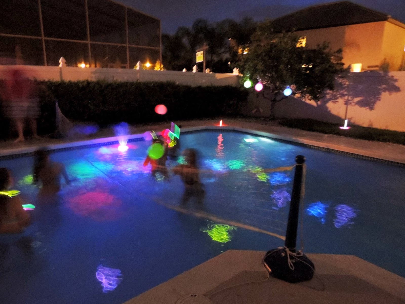 Night Pool Party Ideas
 Glow in the Dark Pool Party Party Planning Ideas