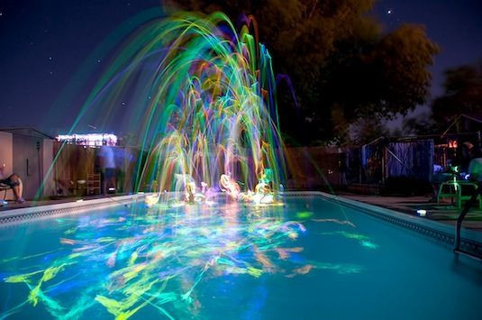 Night Pool Party Ideas
 Glow Stick Pool on Pinterest