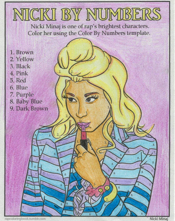 Niki Coloring Pages For Boys
 Niki Minaj Free Coloring Pages