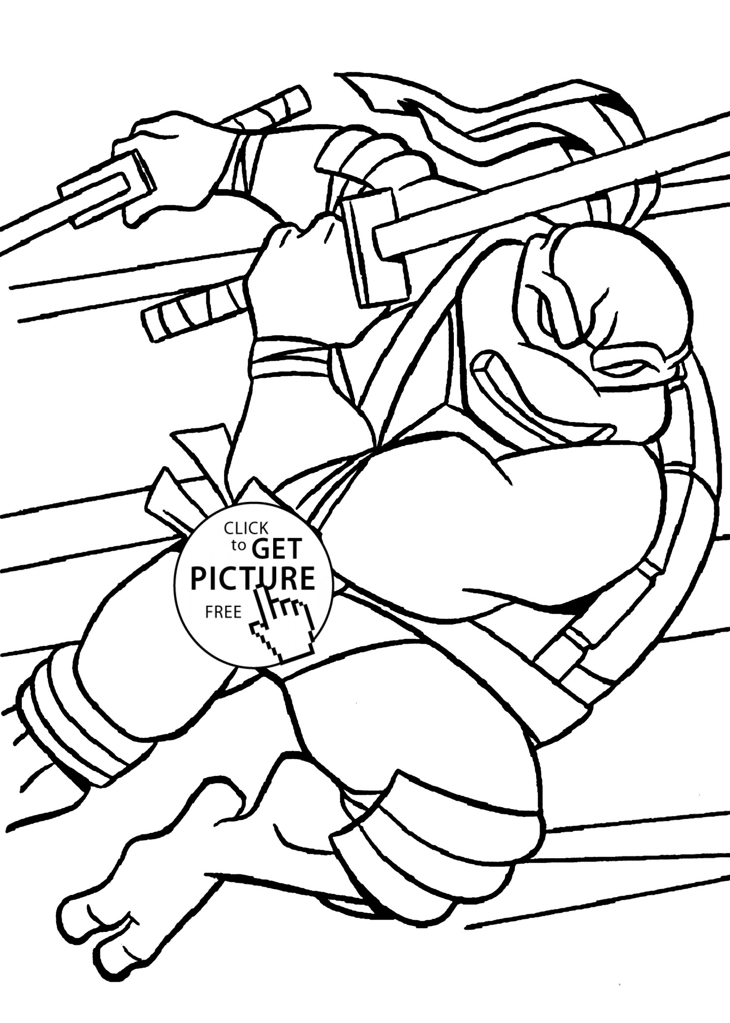 Ninja Coloring Pages For Kids
 Teenage Mutant Ninja coloring pages for kids