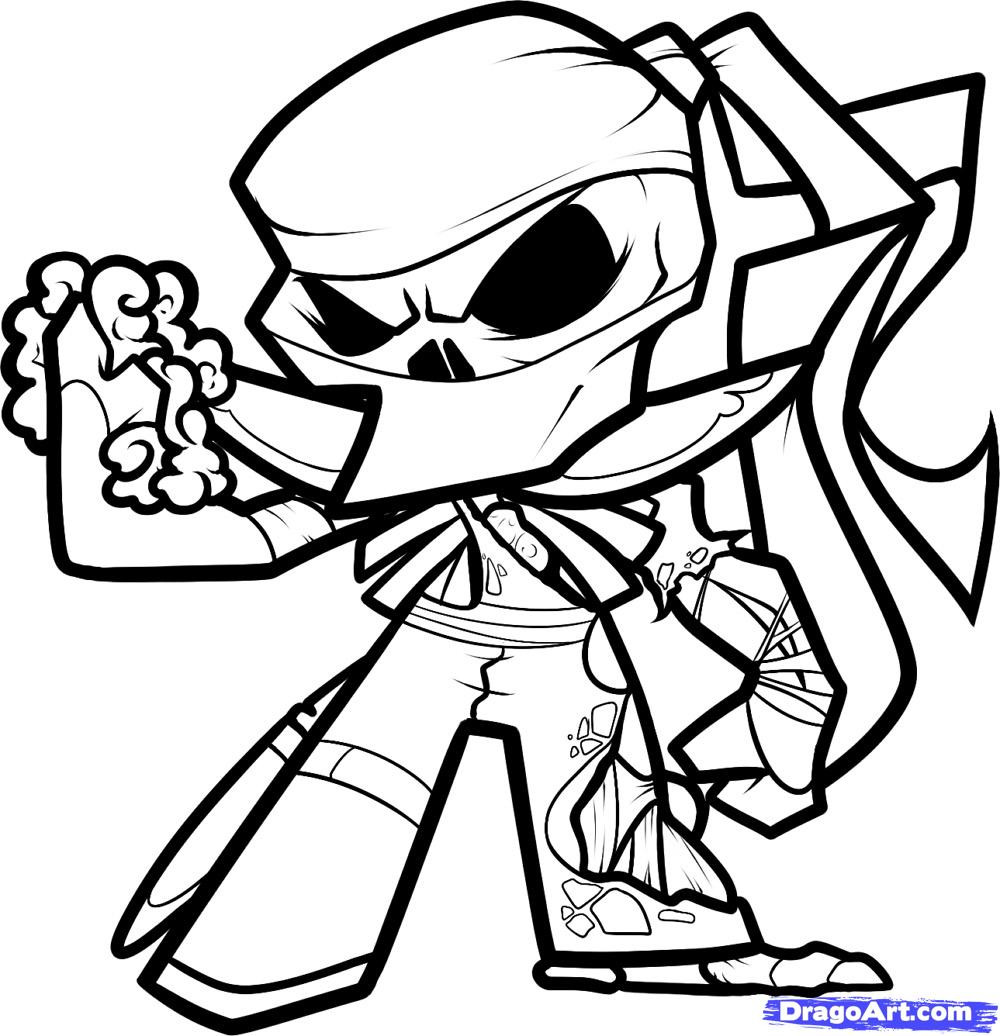 Ninja Coloring Pages
 How to Draw a Zombie Ninja Zombie Ninja Step by Step
