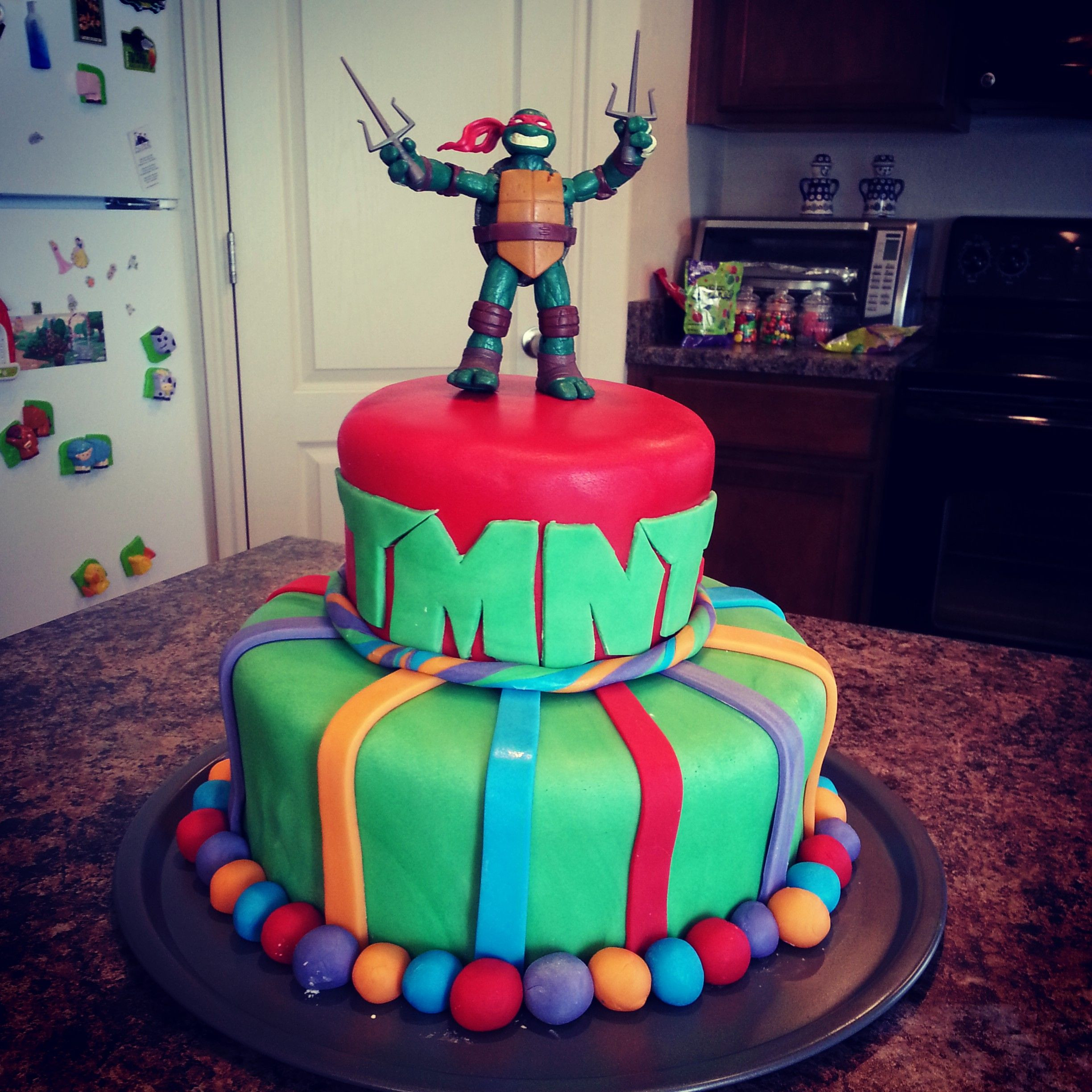 Ninja Turtle Birthday Cake
 Teenage Mutant Ninja Turtle Birthday Cake fondant
