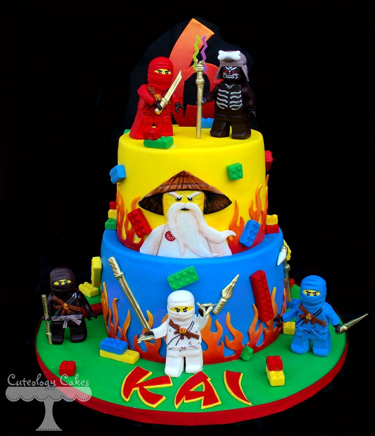 Ninjago Birthday Cake
 Lego Ninjago Cake with fondant Ninjago characters legos