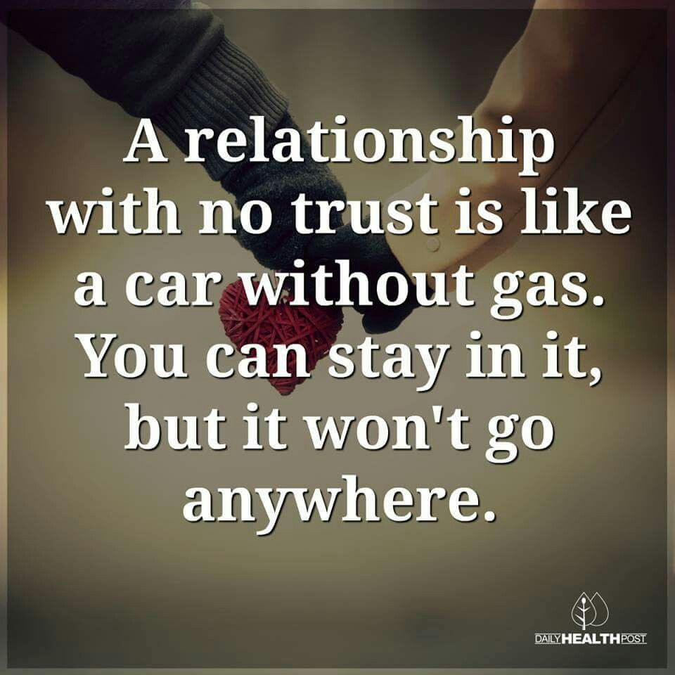 No Trust Quotes For Relationships
 "A relationship with no trust is like a car without gas