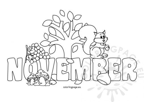 November Coloring Pages Printable
 Autumn Coloring Page