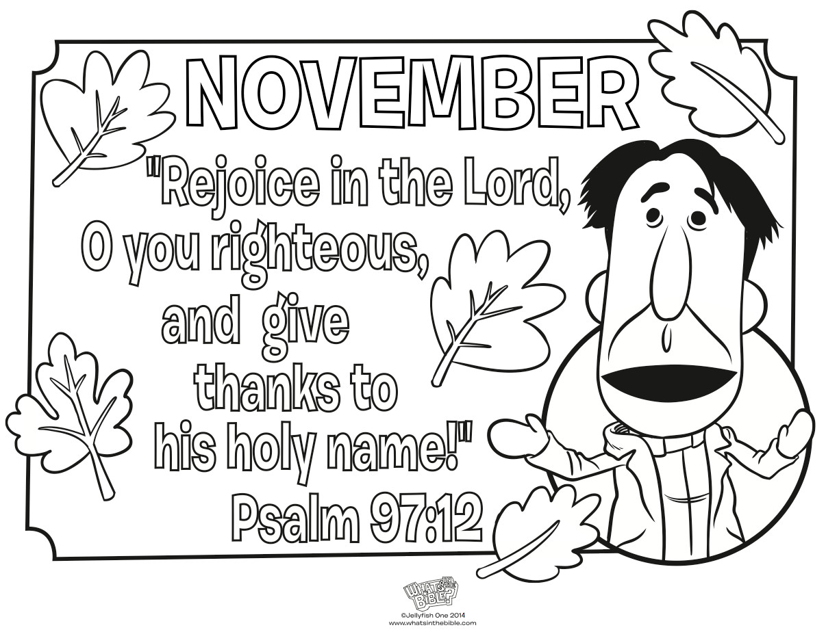 November Coloring Pages Printable
 November Coloring Page Psalm 97 12 Whats in the Bible