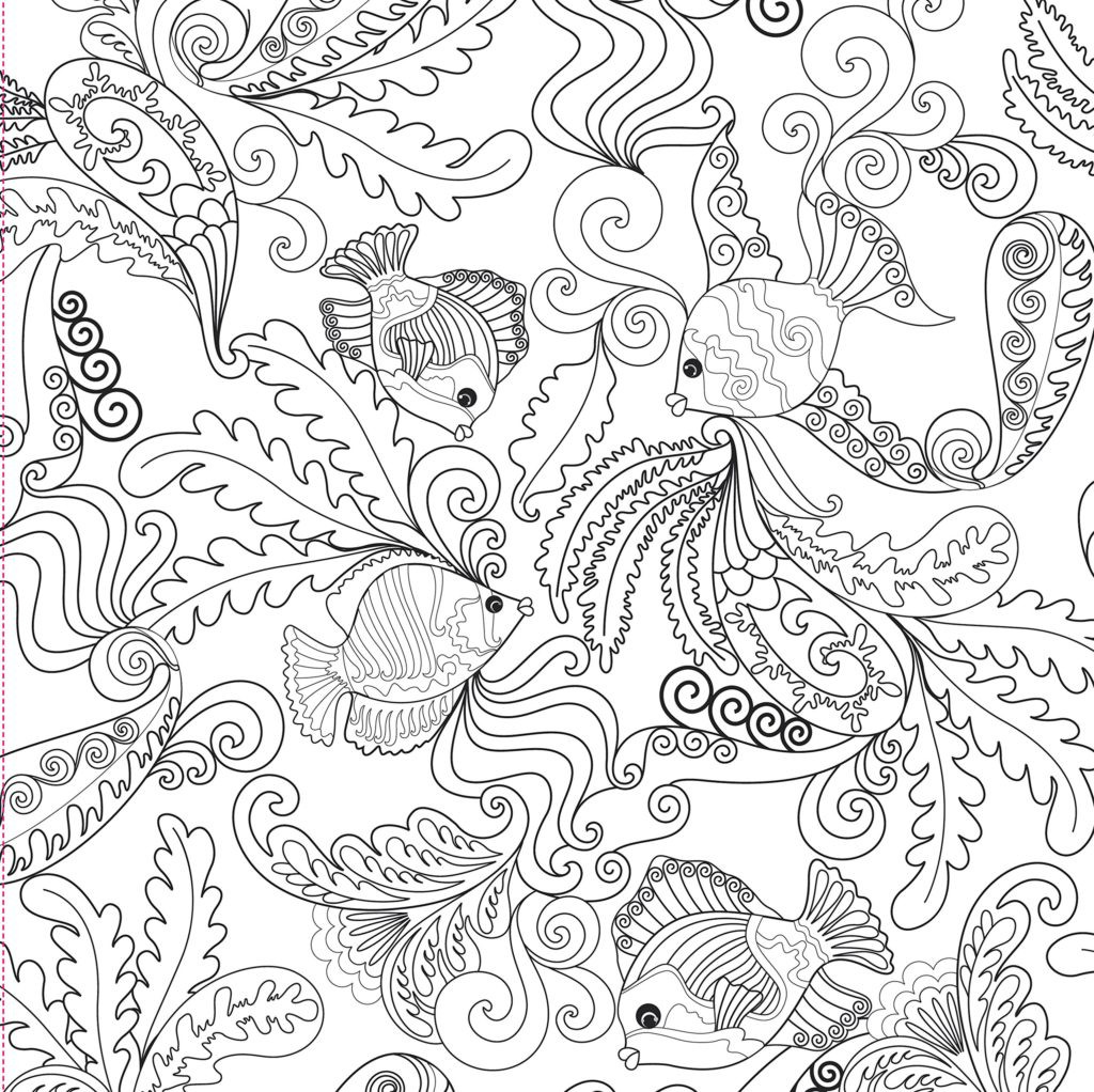 Ocean Adult Coloring Book
 Coloring Pages Ocean Designs Adult Coloring Book Stress