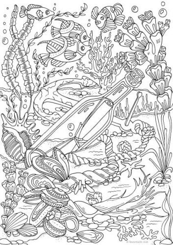 Ocean Adult Coloring Book
 Ocean Life Printable Adult Coloring Pages from Favoreads