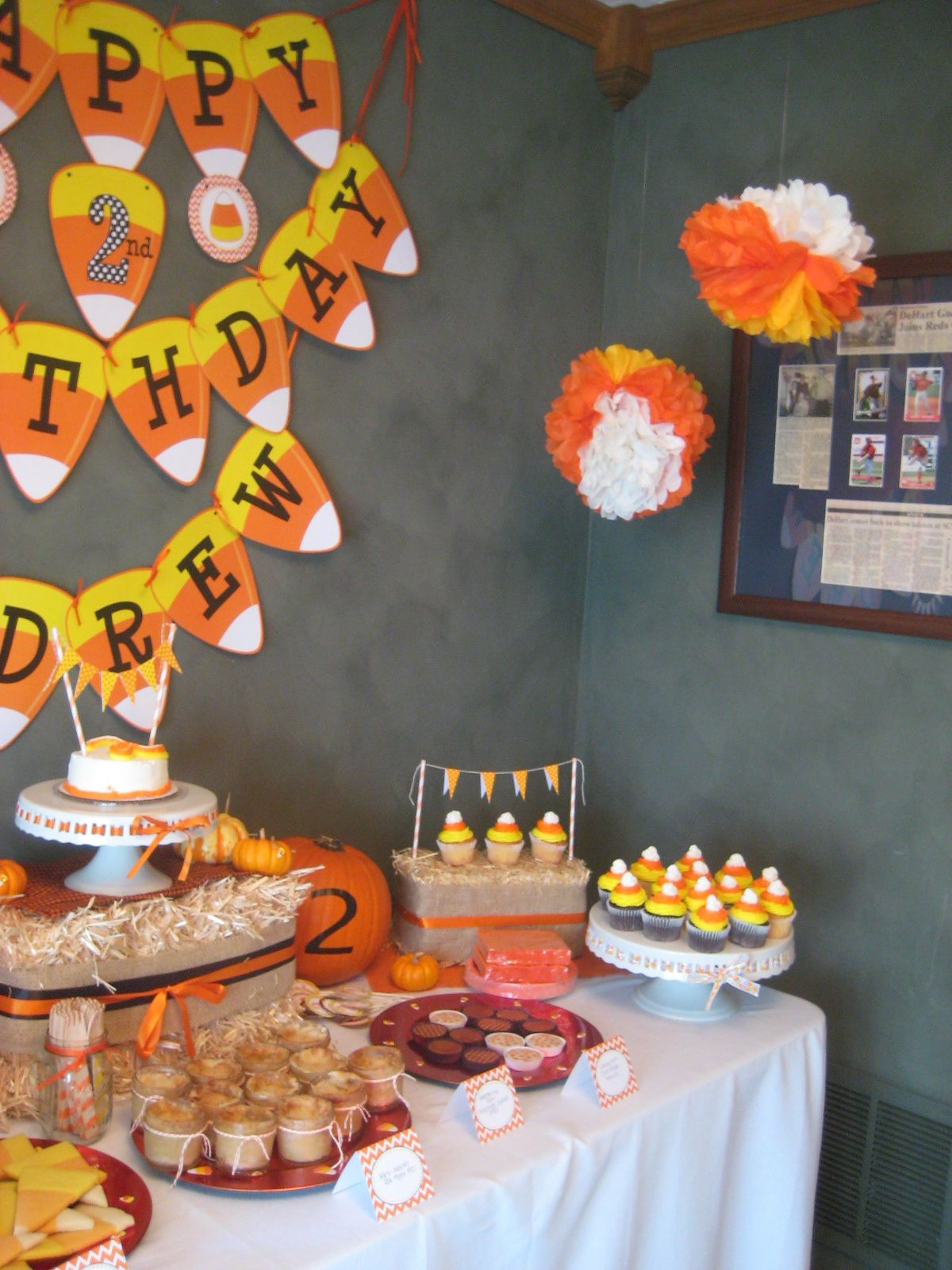 October Birthday Party Ideas
 Candy Corn Birthday Party AH FALL