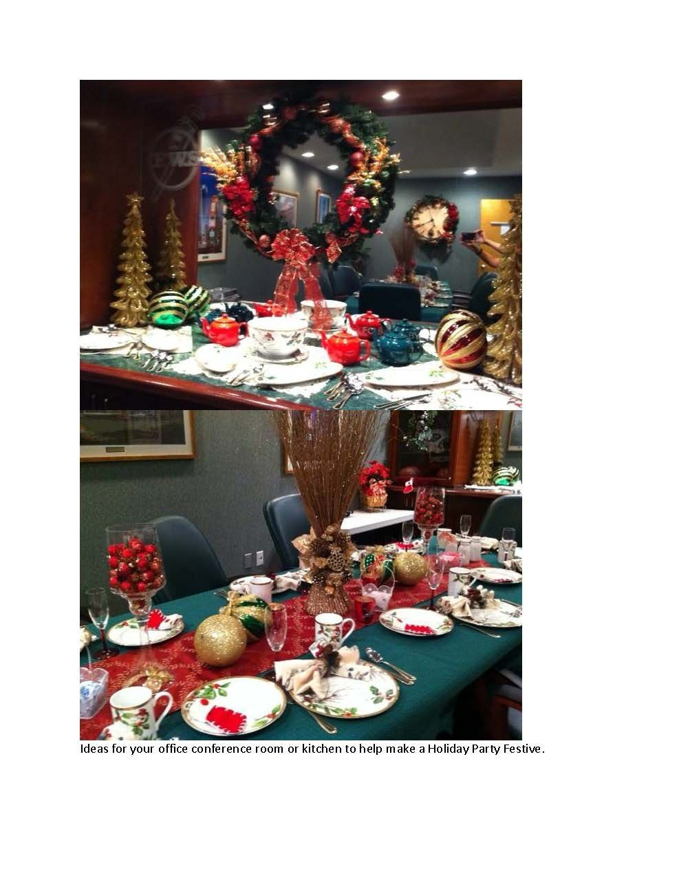 Office Holiday Party Decorating Ideas
 Some ideas to turn your office conference room or kitchen