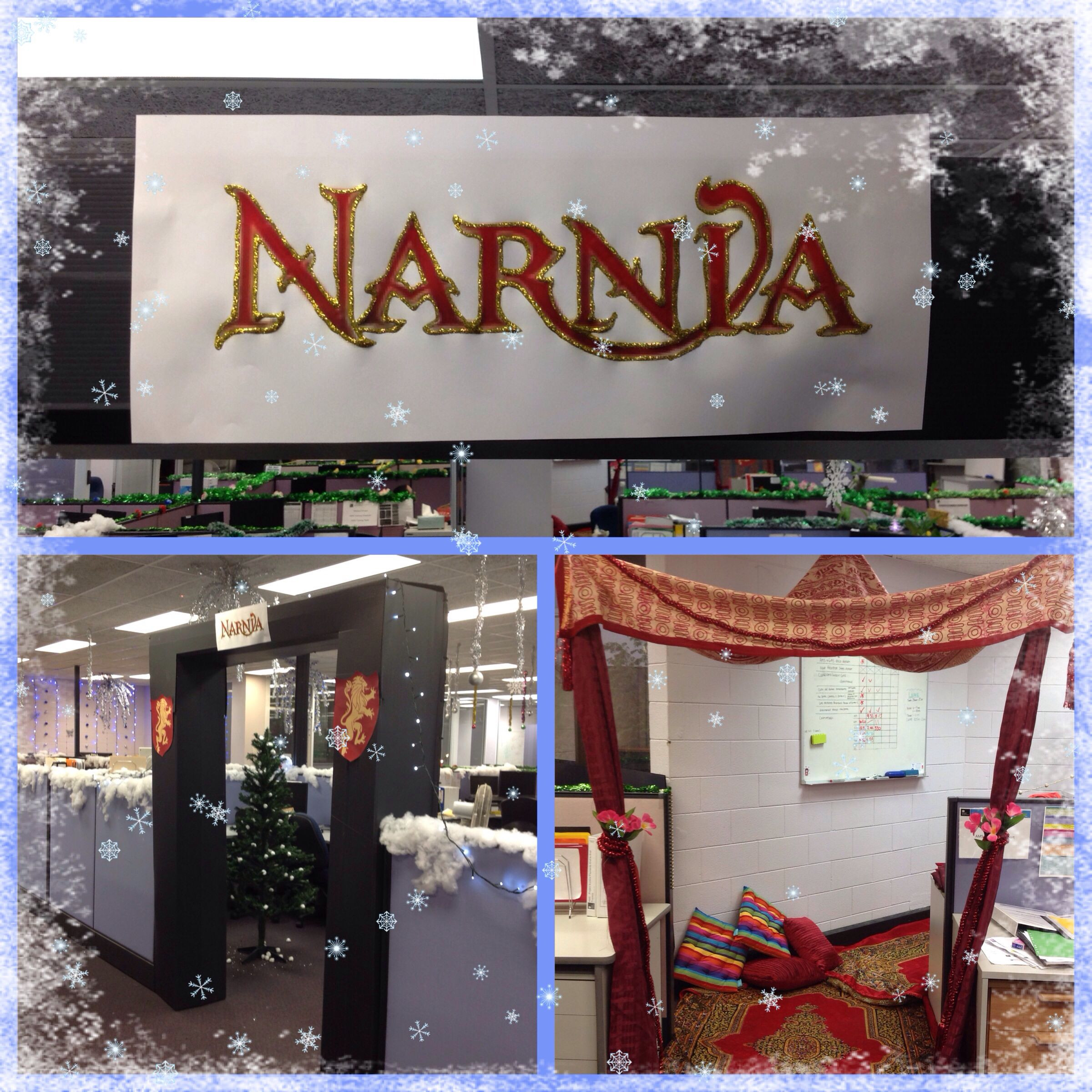 Office Holiday Party Decorating Ideas
 Christmas Decorations in the office Narnia theme