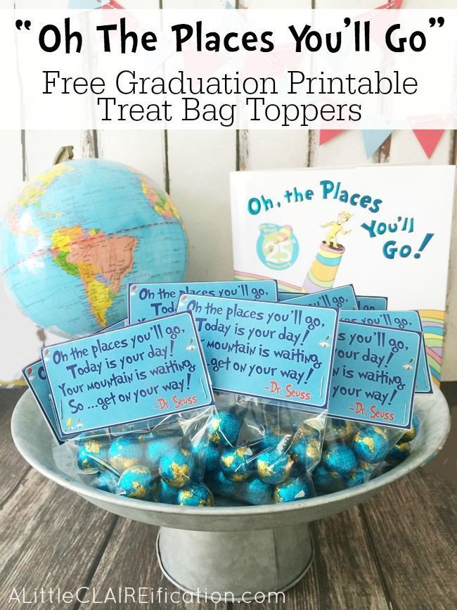 Oh The Places You Ll Go Graduation Quotes
 Oh The Places You ll Go Graduation Printable Treat Bag