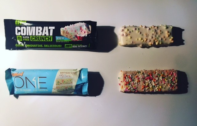 One Birthday Cake Protein Bar
 REVIEW BATTLE OhYeah ONE Birthday Cake vs bat Crunch