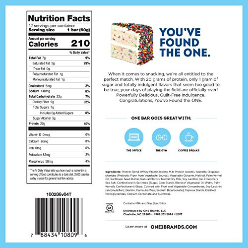 One Birthday Cake Protein Bar
 ONE Protein Bars Birthday Cake Gluten Free Protein Bars