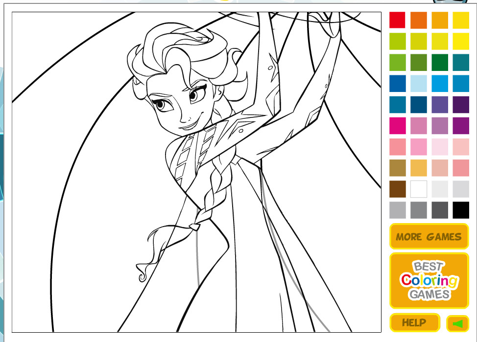 Online Coloring Pages For Kids Games
 Disney Princess Games Kid lineGame