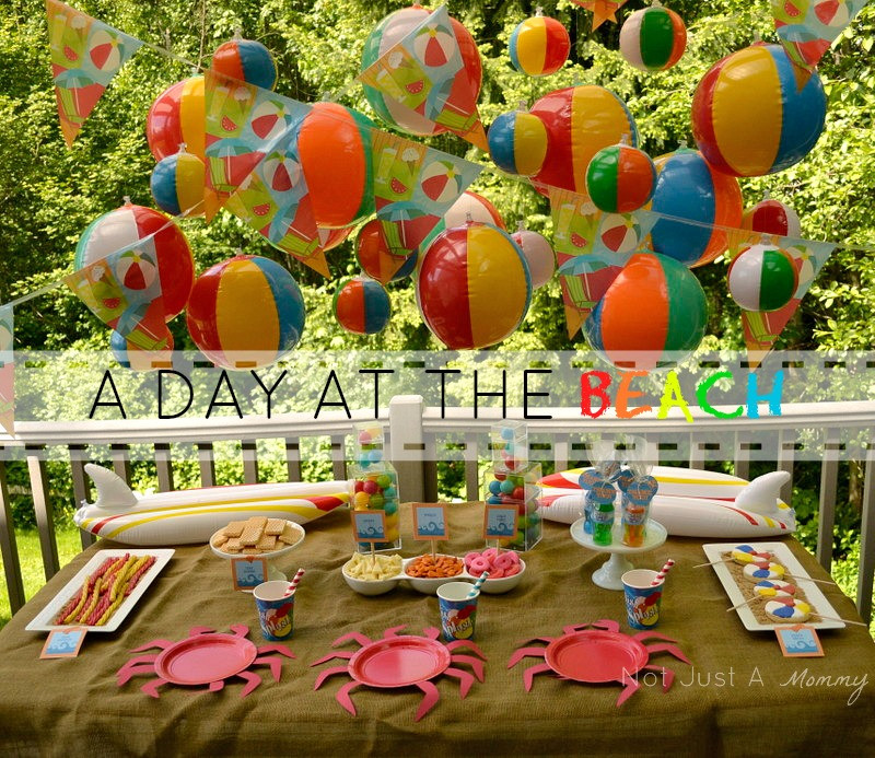 Outdoor Beach Party Ideas
 Summer Camp Day at the Beach Playdate & FREE Printables