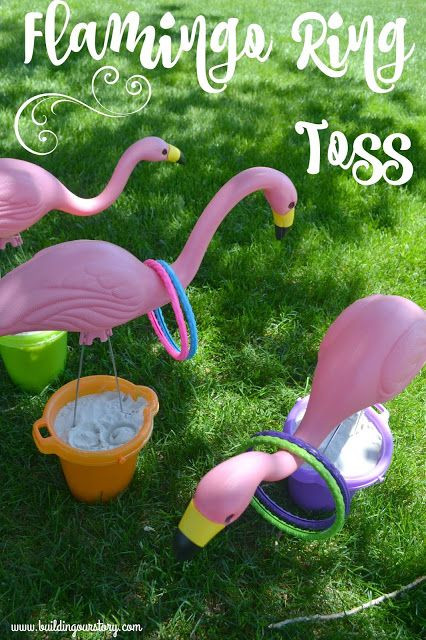 Outdoor Beach Party Ideas
 Summertime Flamingo Ring Toss Summer Fun