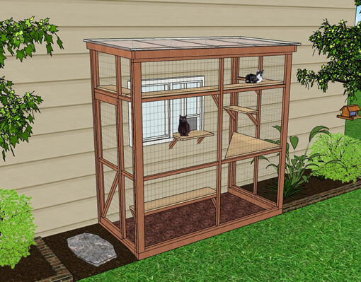 Outdoor Cat Enclosures DIY
 DIY Catio Plan The HAVEN™ Catio Plans with 3x6 and 4x8