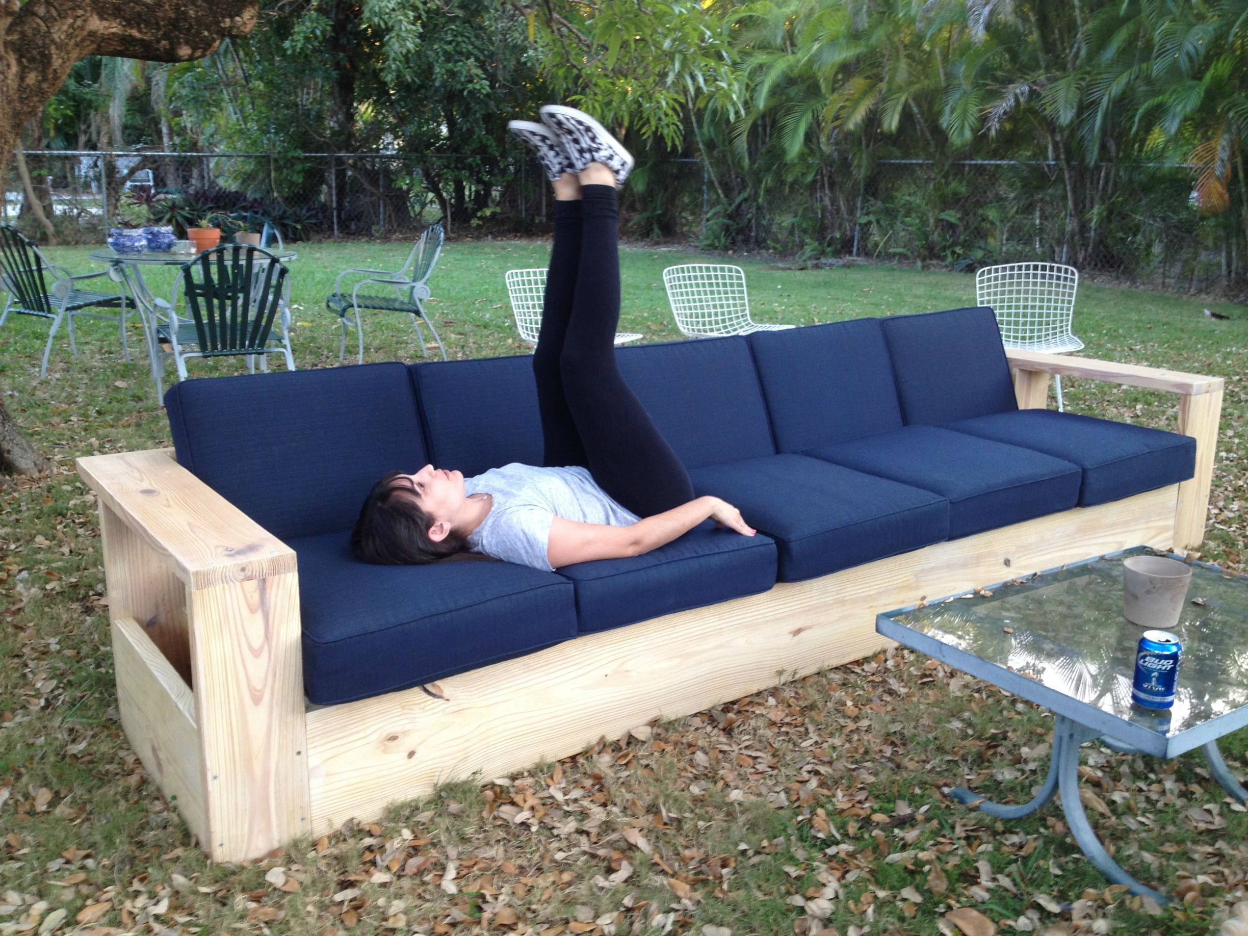 Outdoor Couch DIY
 DIY Outdoor Sofa in 2019 couch