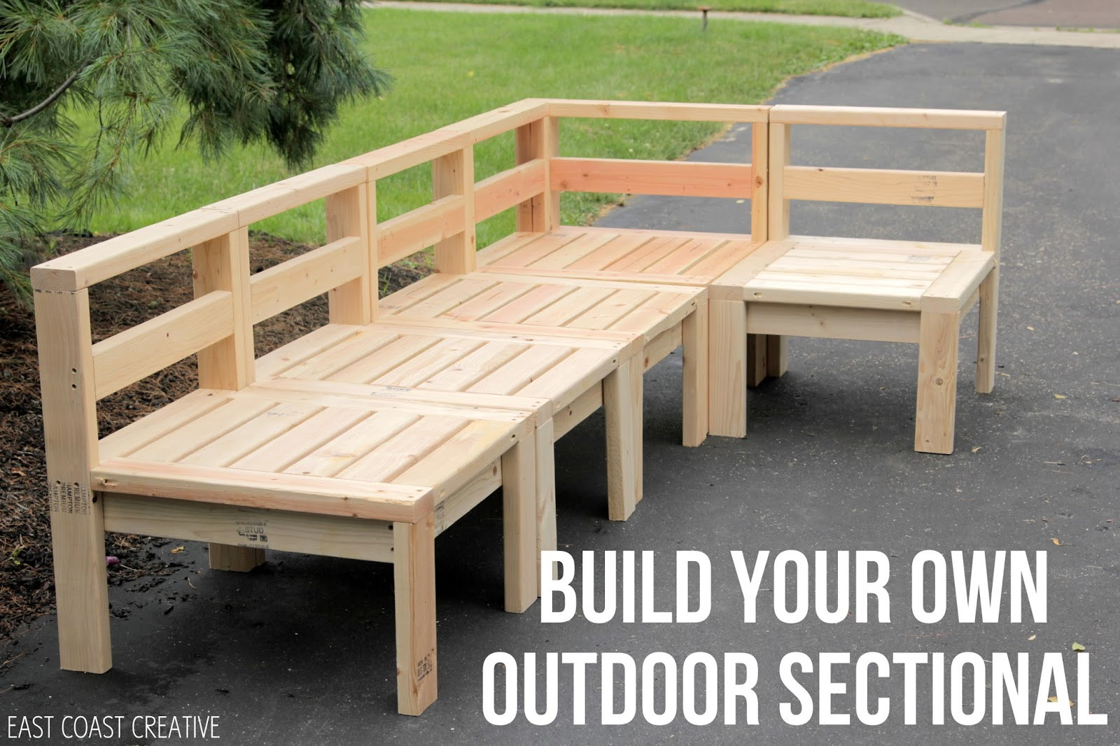 Outdoor Couch DIY
 How to Build an Outdoor Sectional Knock It f