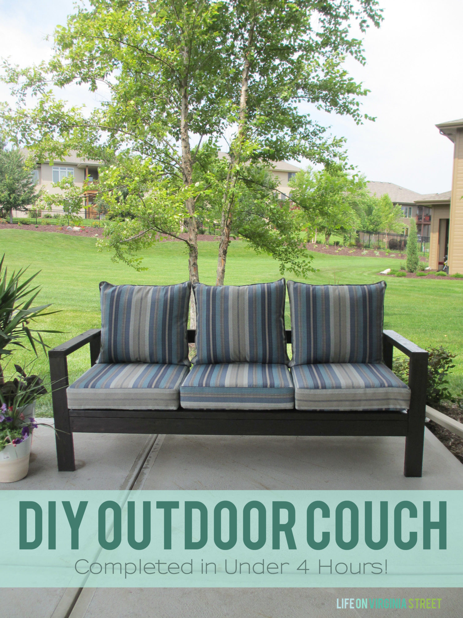 Outdoor Couch DIY
 DIY Outdoor Couch Life Virginia Street