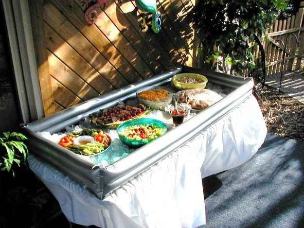 Outdoor Graduation Party Food Ideas
 Try an inflatable tabletop cooler to keep all your food