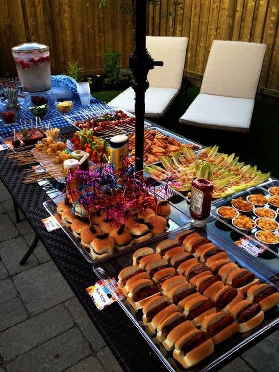 Outdoor Graduation Party Food Ideas
 Outdoor bbq I like that all of the food is "mini
