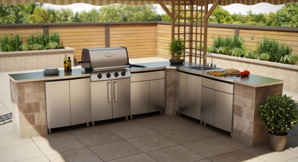 Outdoor Kitchen Cabinets Stainless Steel
 Luxury Outdoor Kitchen Stainless Steel Cabinet Doors