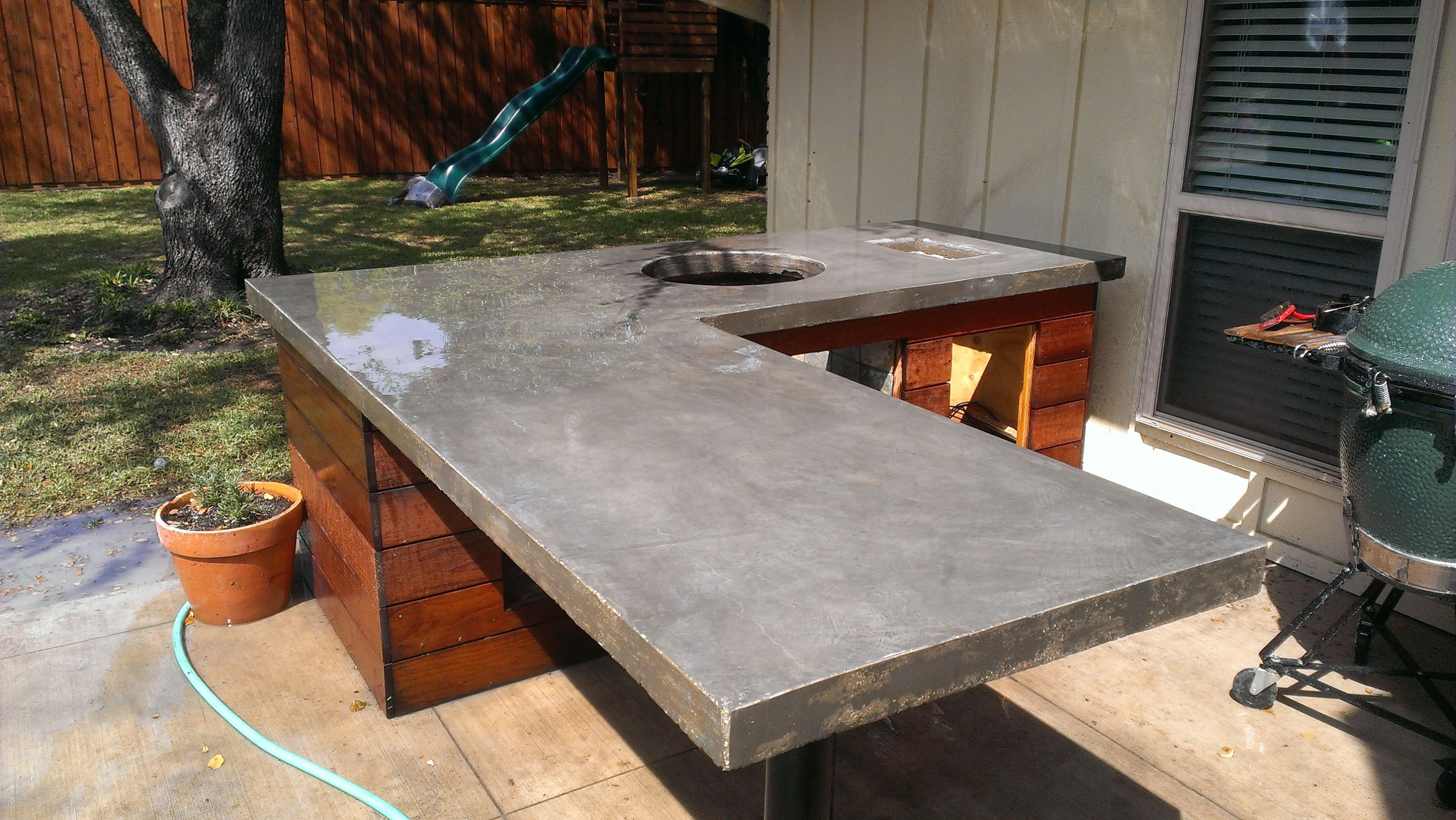 Outdoor Kitchen Concrete Countertop
 poured concrete outdoor kitchen countertops Google