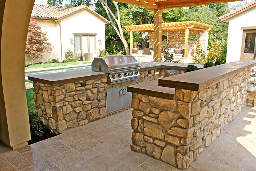 Outdoor Kitchen Concrete Countertop
 Concrete Interiors