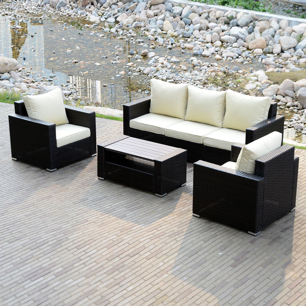 Outdoor Sectional DIY
 DIY Outdoor Patio Sofa Sectional Furniture PE Wicker
