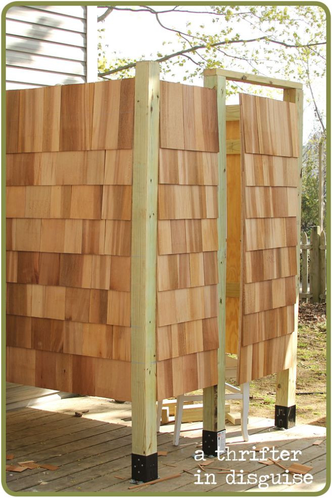 Outdoor Shower DIY
 DIY Outdoor Shower House Part 1