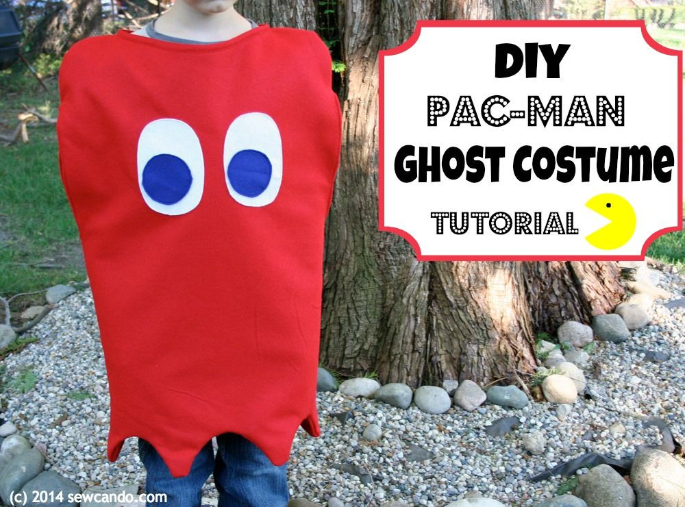 Pac Man Costume DIY
 Sew Can Do DIY Pac Man Ghost Costume Tutorial