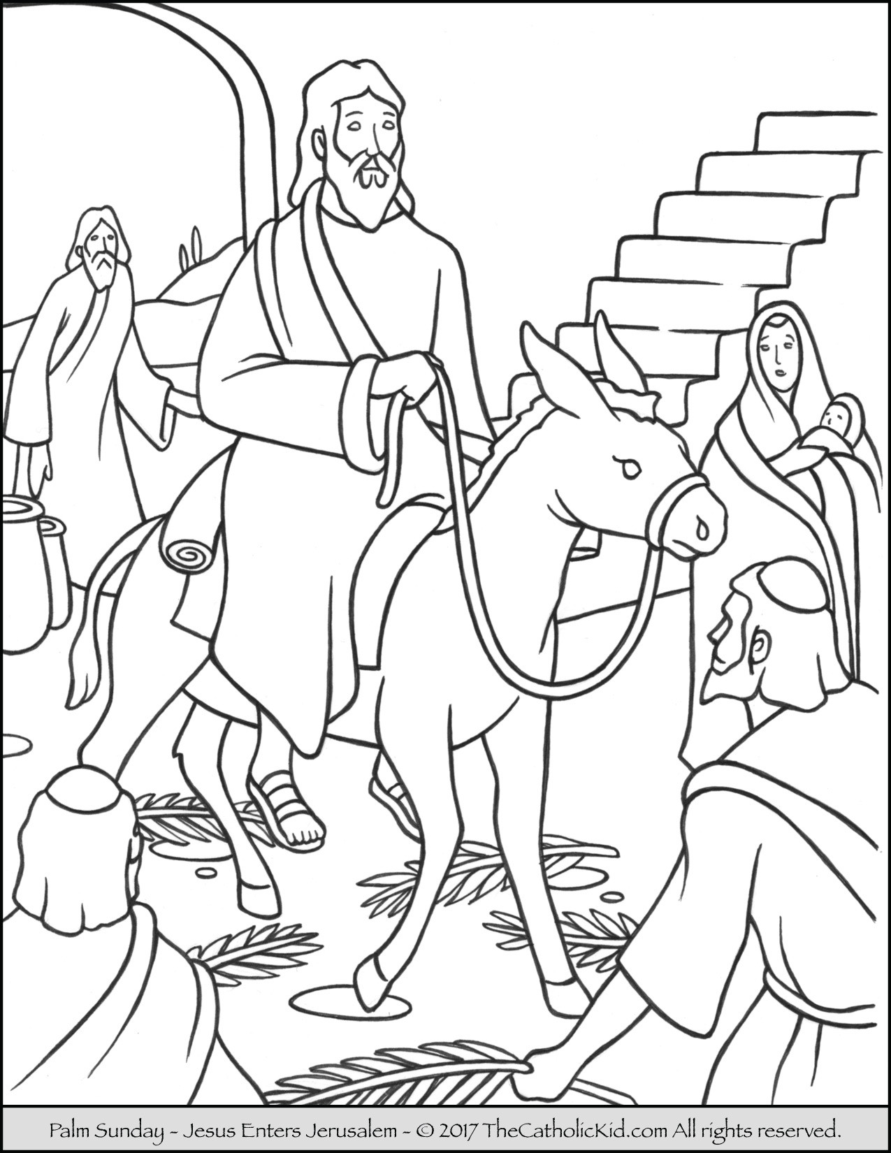 Palm Sunday Coloring Pages
 Palm Sunday Coloring Page