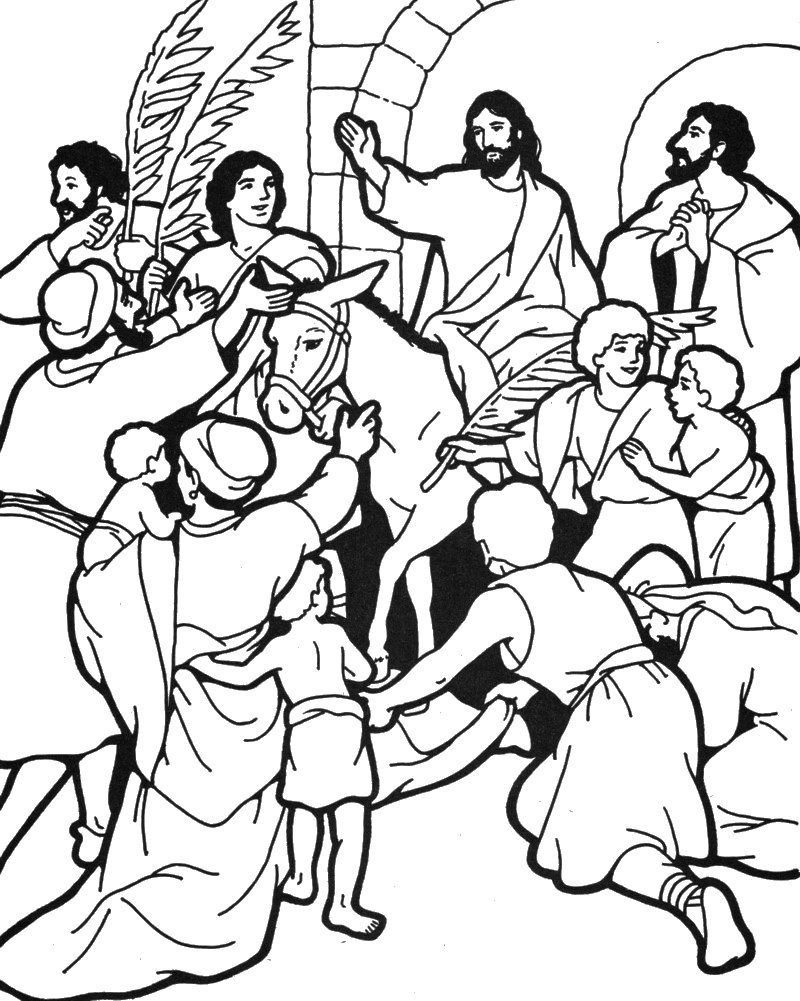 Palm Sunday Coloring Pages
 “Trust God”
