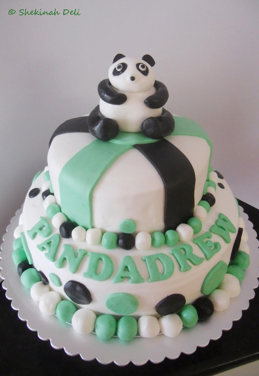Panda Birthday Cake
 Shekinah Deli Panda cake for Andrew
