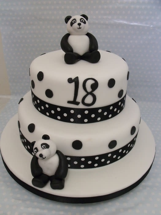 Panda Birthday Cake
 18th birthday panda cake cake by zoe CakesDecor
