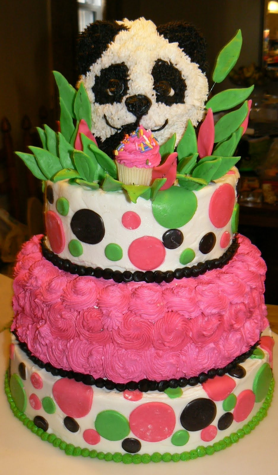 Panda Birthday Cake
 Kelly Roberts Designs Panda Birthday Cake