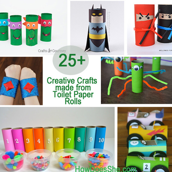 Paper Craft Ideas For Kids Under 5
 25 Creative Crafts made from Toilet Paper Rolls